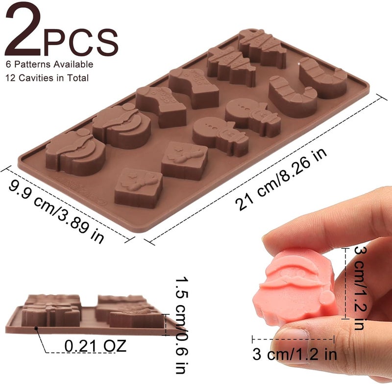 ZTHapwa Christmas Silicone Chocolate Molds Set - Image 2